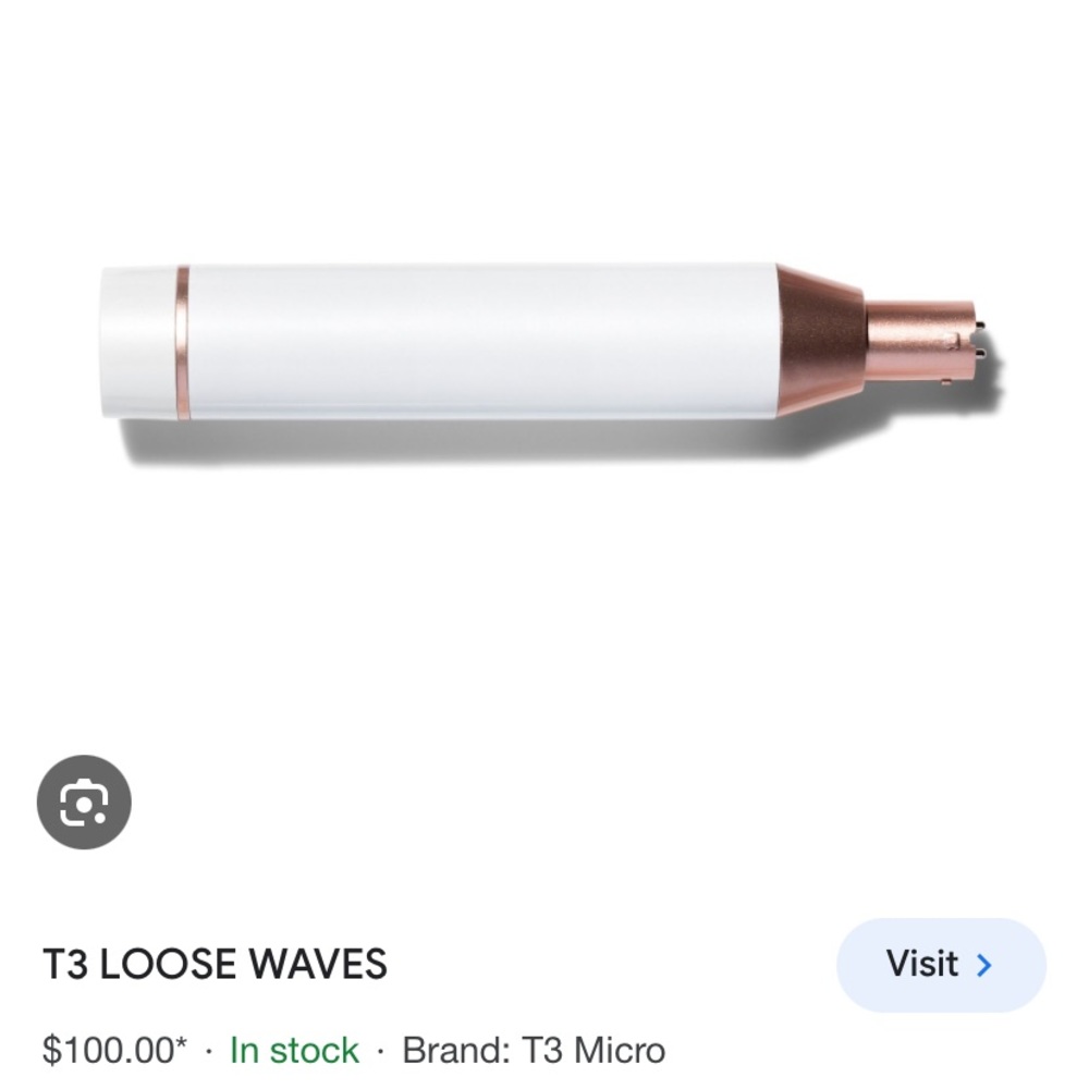White T3 Micro Loose Waves  1.5 Barrel Wand Interchangeable Design with Base